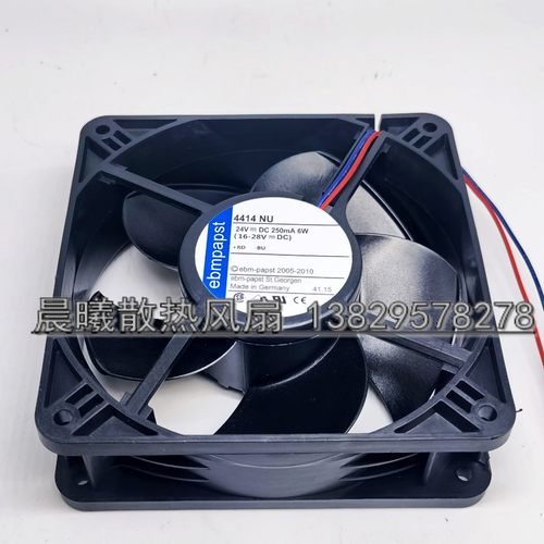 原装正品德国ebmpapst 4414 NU 24V 16W 12038 12CM 轴流散热风扇