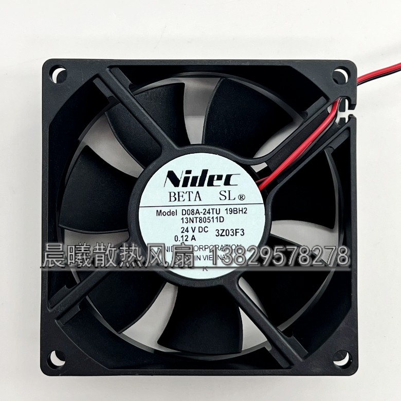 NIDEC D08A-24TU 19BH2 24V 0.12A 变频器工控机复印打印机风扇图片