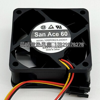 109R0624J4D01 三洋 6025 24V 0.24A 6CM/厘米 变频器散热风扇