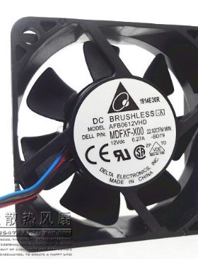 正品 Delta台达 6020 MDFXF-A00 AFB0612VHD 12V 0.27A 4线 风扇