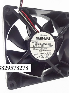 NMB 3110RL-05W-B89 8cm 8025 24V 0.30A 变频器大风量 散热风扇