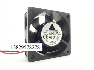 台达 AUB0624HH 6cm 6025 24V 0.22A 3线报警变频器工控机风扇