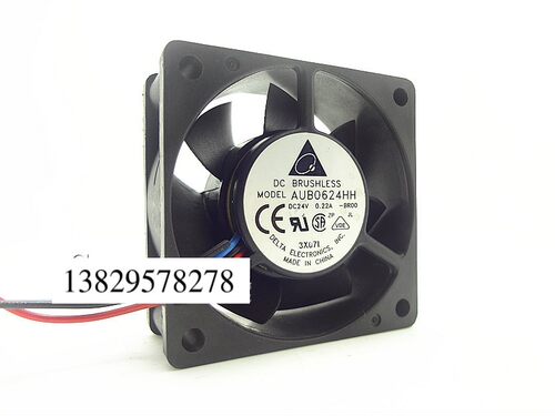 台达 AUB0624HH 6cm 6025 24V 0.22A 3线报警变频器工控机风扇
