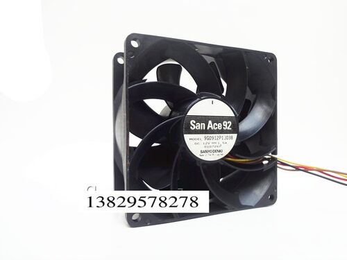 三洋 9038 12V 1.5A 9CM 大风量温控 机箱 暴力风扇 9G0912P1J038