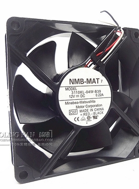 原装NMB 3110KL-04W-B39 8025 8CM 12V 0.22A 机箱电脑散热风扇