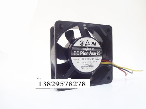 三洋 6025 24V 0.06A 6CM/厘米 3线变频器散热风扇 109R0624H4D22