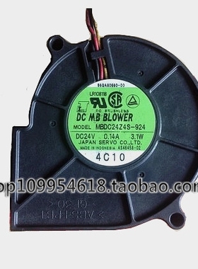 日本伺服 7530 24v 0.14A 3.1W MBDC24Z4S-924 7厘米 涡轮鼓风机