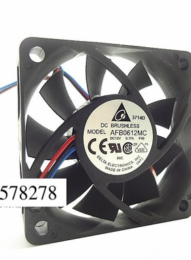 原装台达 6015 6CM 12V 0.17A AFB0612MC 3线测速CPU机箱散热风扇