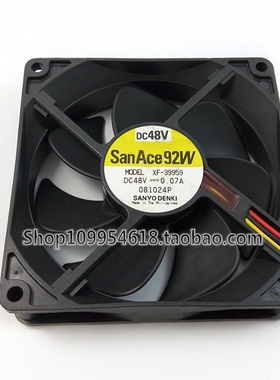 三洋 SanAce92W XF-39959 9025 48V 0.07A 9CM/厘米 防水散热风扇
