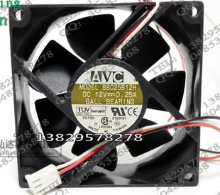 AVC B8025B12H 12V 0.25A 8025 8CM 3线带测速 机箱CPU散热风扇