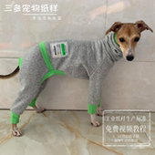 三多宠物纸样大小灵缇惠比特细犬四脚衣样版 杜宾犬特种狗狗衣图纸
