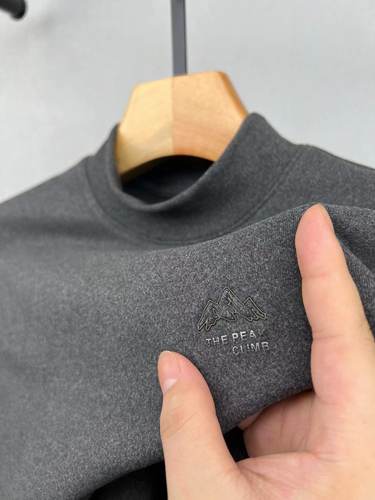 双面德绒男士打底衫加厚磨毛保暖