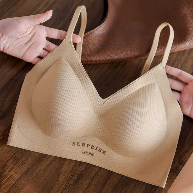 2025新款爆款秋冬薄款胸罩冰丝无痕内衣无扣细肩带背心式女士文胸