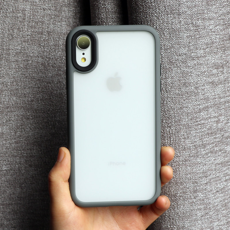 适用苹果xr新款手机壳iphonex肤感磨砂xs撞色防摔气囊软胶xmax套