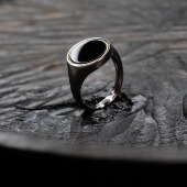 尾戒专柜限量版 教父同款 戒指轻奢定制男士 铂金无名指戒指