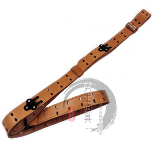 勇士道具模型美式M1加兰德背带加蓝德真牛皮枪背带抗美援朝博物馆