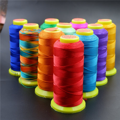 串珠穿项链锦纶流苏红绳子编织线