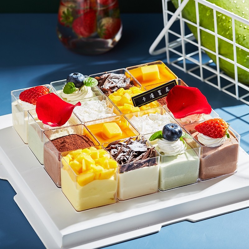 果立方可拼接九宫格慕斯杯布丁果冻蛋糕甜品杯一次性食品级PS塑杯,厨房/烹饪用具,杯子,淘宝优惠券,粉丝福利购,淘宝优惠卷