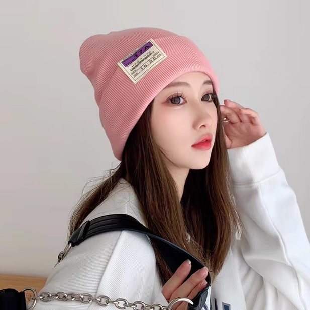 孕妇产后坐月子帽春秋网红针织帽加厚保暖纯棉帽子女秋冬季毛线帽