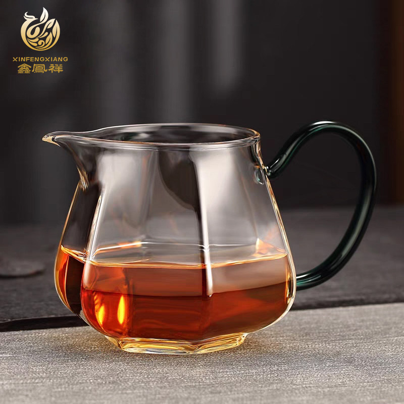 鑫凤祥高硼硅玻璃公道杯方形茶海图片