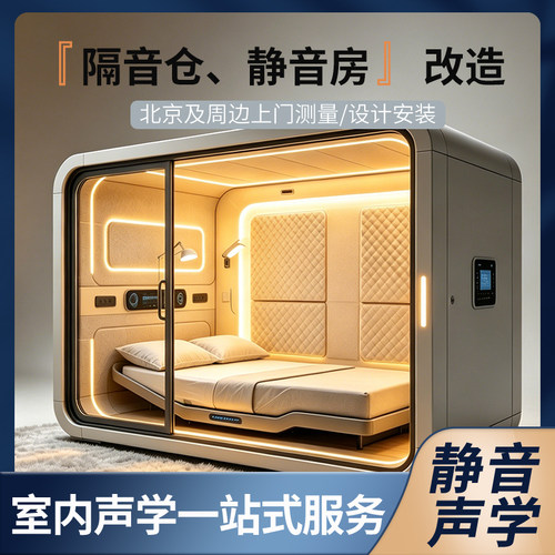 北京隔音仓改造静音房装修定制家庭卧室客厅隔声软包吸音设计施工