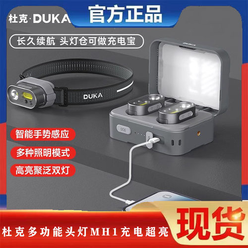 杜克头灯MH1充电超亮多功能