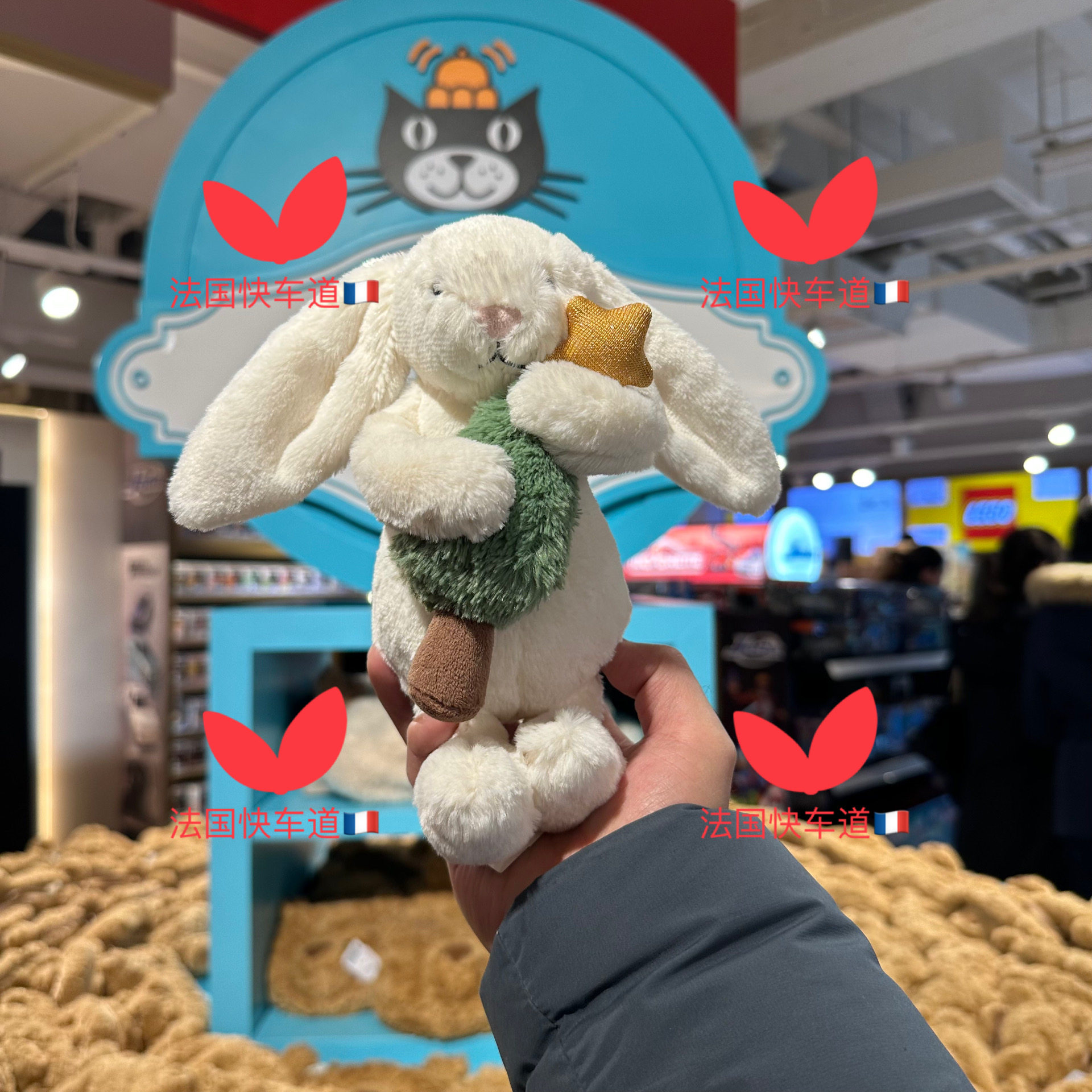 害羞邦尼兔圣诞可爱玩偶毛绒公仔