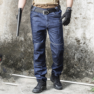 执政官轻战战术牛仔裤男士直筒军迷作训裤秋春秋工装裤战术长裤