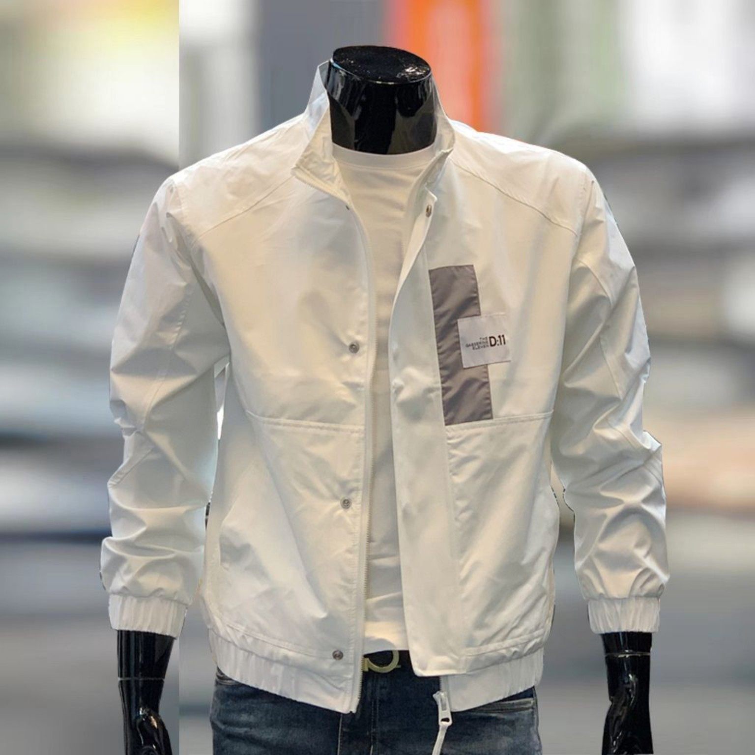 春秋季休闲短款立领修身夹克男士韩版潮流帅气小伙工装外套