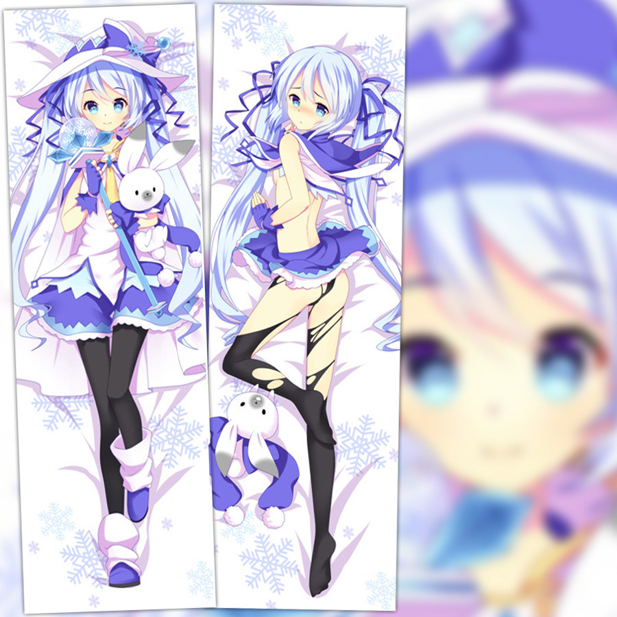 雪初音 等身抱枕套miku 长靠枕动漫周边学生宅男睡枕双面diy定制
