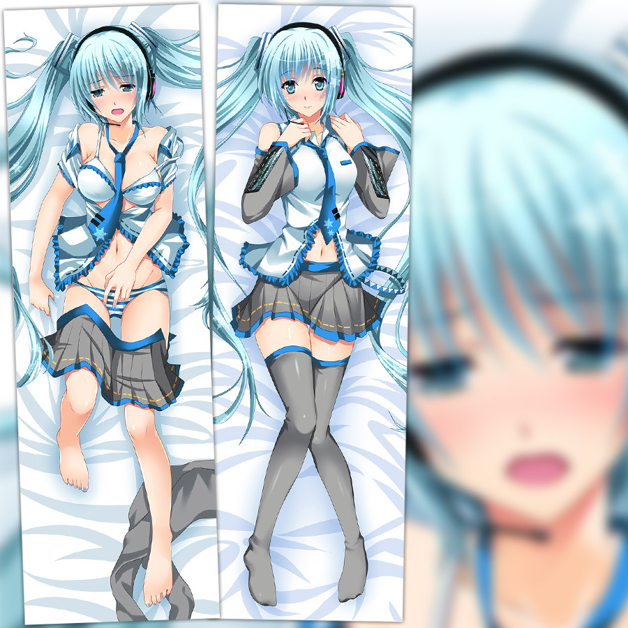 v家雪初音等身抱枕二次元动漫周边宅男腐女礼物宿舍睡枕 来图定制