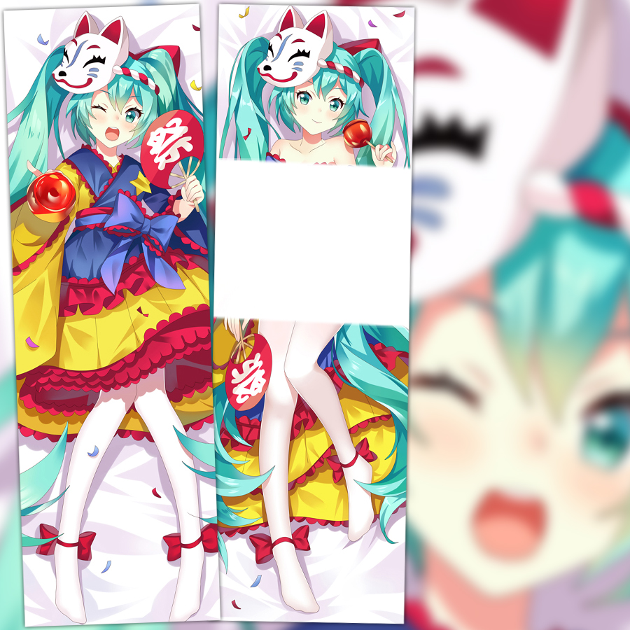 初音未来等身抱枕套赛车雪初音魔