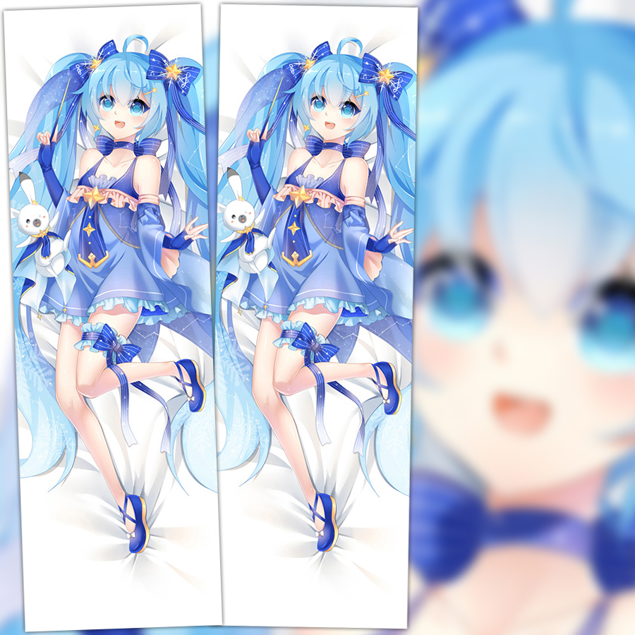 初音家等身抱枕套雪初音Miku长睡