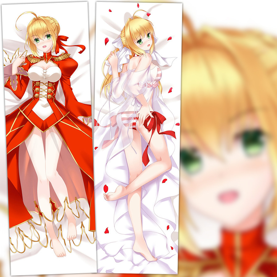 fate/extra fgo 尼禄 saber 泳装 动漫等身抱枕 2wt抱枕套