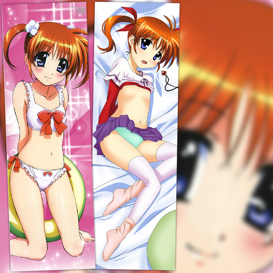 二次元动漫魔法少女奈叶高町奈叶等身抱枕长靠枕来图定制diy 包邮