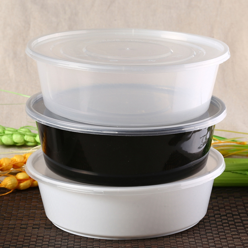一次性餐盒2500ml圆形透明汤碗打