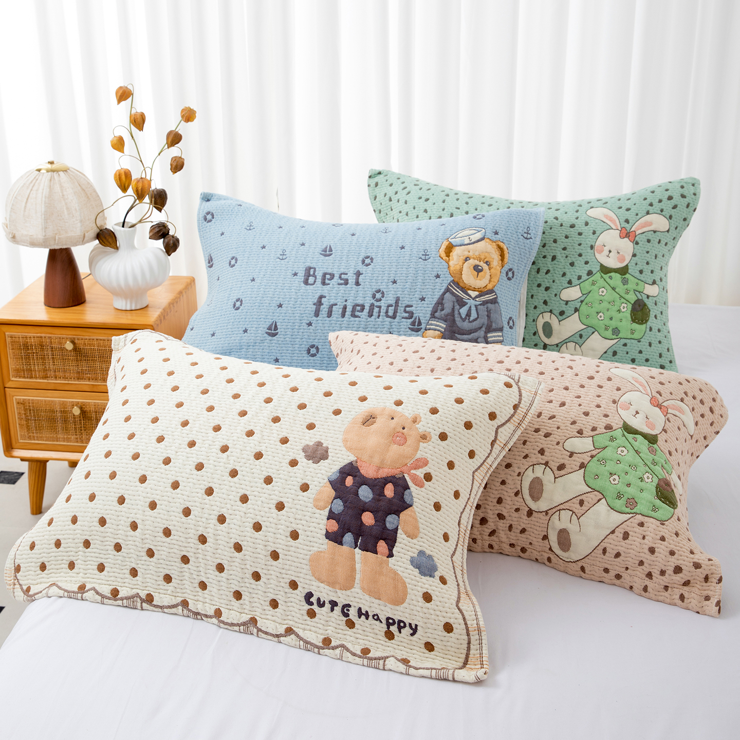 新款纯棉纱布枕巾a类柔软透气吸汗全棉枕头巾成人防偷头家用盖巾