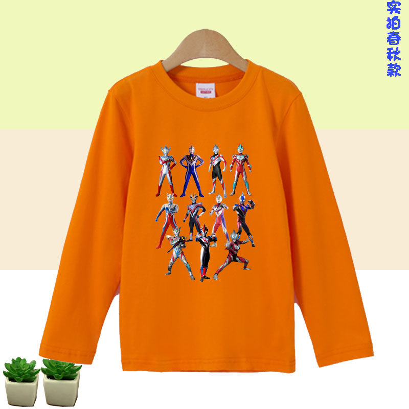 儿童长袖t恤男童纯棉宝宝上衣服奥特迪迦赛罗衣服2026女童 童装