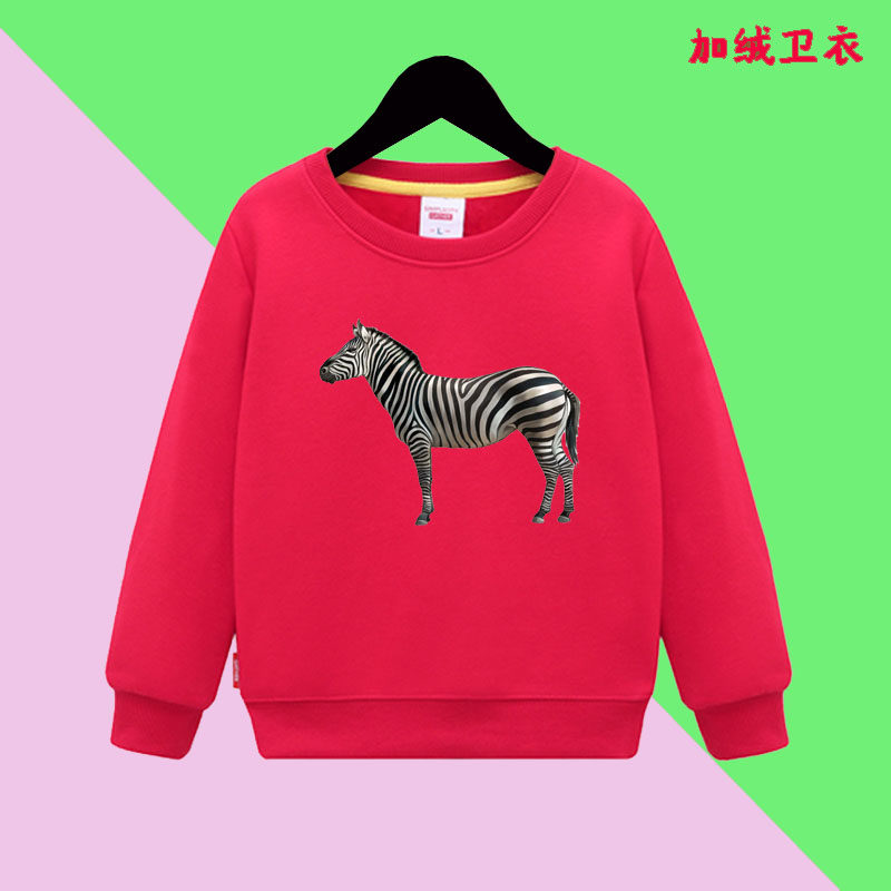 斑马长袖衣服秋冬季新款儿童圆领卫衣宽松男女上衣2026