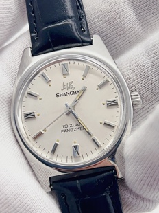 库存国产上海手动机械机芯男士手表老古董腕表防水腕表