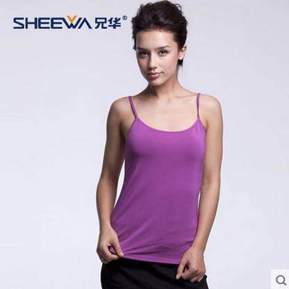 包邮兄华夏季莫代尔圆领女士吊带 春秋修身背心弹力百搭打底衫