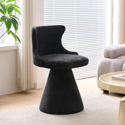 化妆凳女生卧室衣帽间高级感梳妆台椅子可旋转轻奢网红意式靠背椅