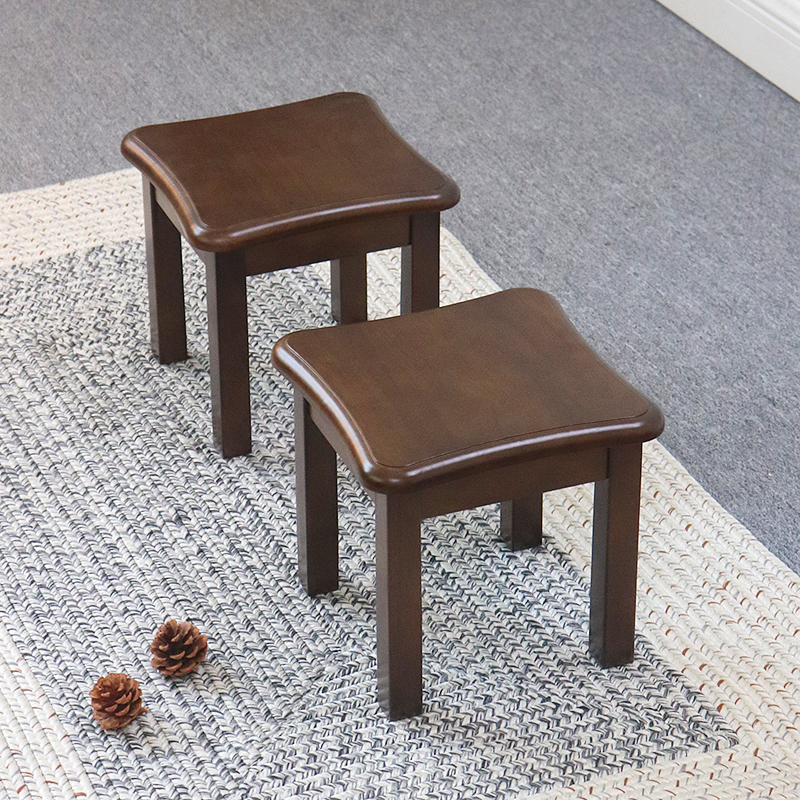 全实木凳子家用时尚矮凳创意小板凳方凳儿童换鞋凳客厅茶几凳椅子