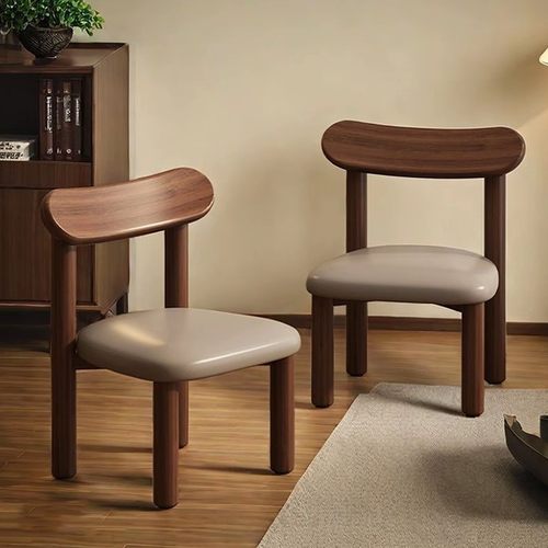 实木凳子家用矮凳客厅木头茶几凳软包靠背小椅子久坐不累的小板凳