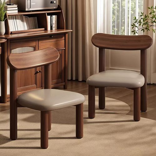 实木凳子家用矮凳客厅木头茶几凳软包靠背小椅子久坐不累的小板凳