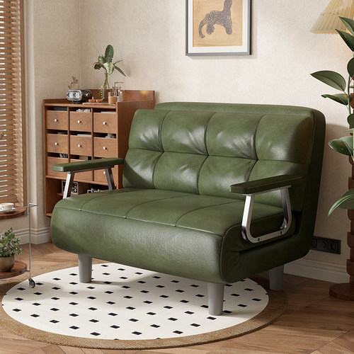 沙发床可折叠一体两用2025新款中古风单双人小户型客厅阳台伸缩床