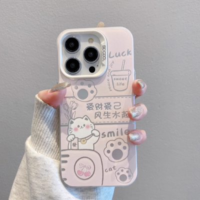 爱财爱己风生水起适用苹果17promax手机壳iPhone16创意14新款13小众15pro女12网红情侣14plus镭射11防摔x硬壳