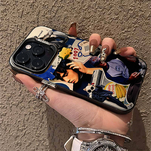 复古Jay杰伦适用于iPhone15pro手机壳新款 小众promax情侣xs明星周边xr手机保护套 高级感14磨砂13镭射12男女款