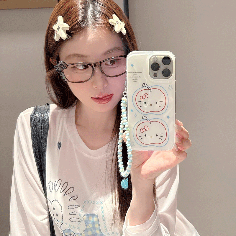 韩风可爱哈喽kitty适用苹果17promax手机壳iPhone16创意14新款12网红11小众15情侣13少女12plus全包防摔8硬壳