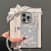 清冷白玉兰百福图适用苹果17promax手机壳iPhone16带镜头膜13羽纱12个性 手链pro女11简约plus可爱14防摔x硬壳